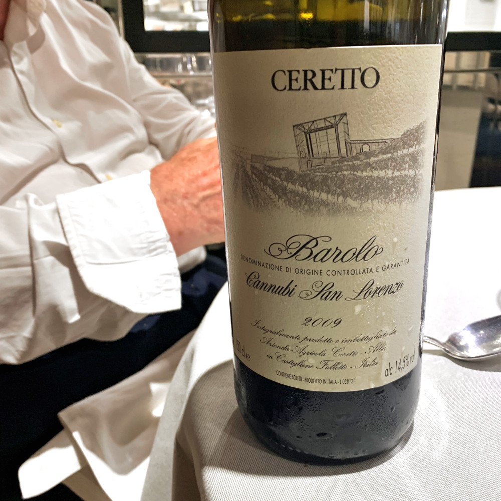 Barolo Ceretto 2009 da Enrico Crippa