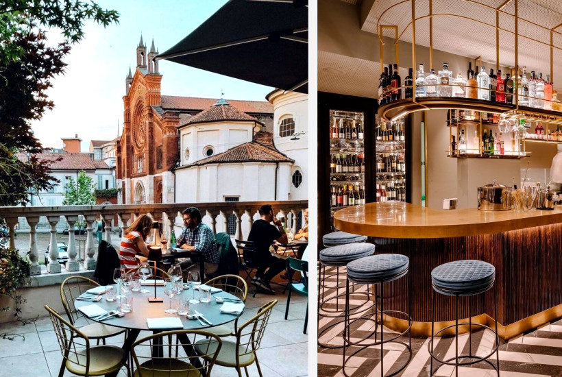 La terrazza del ristorante Clotilde a Brera