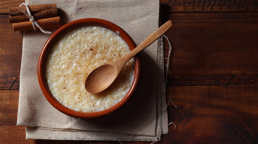 La merenda con riso e latte