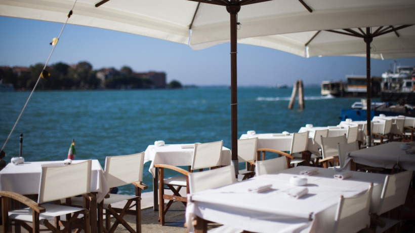 Mangiare all'aperto a Venezia al Ristorante Riviera