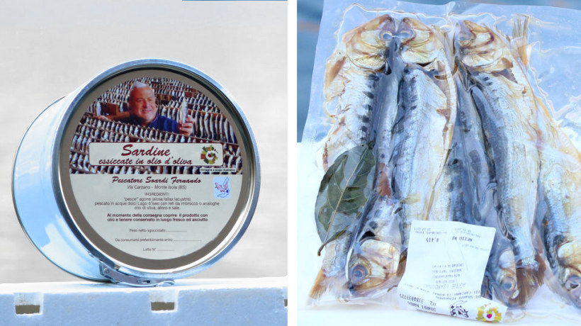 Le sardine essicate e confezionate della Pescheria Montisola