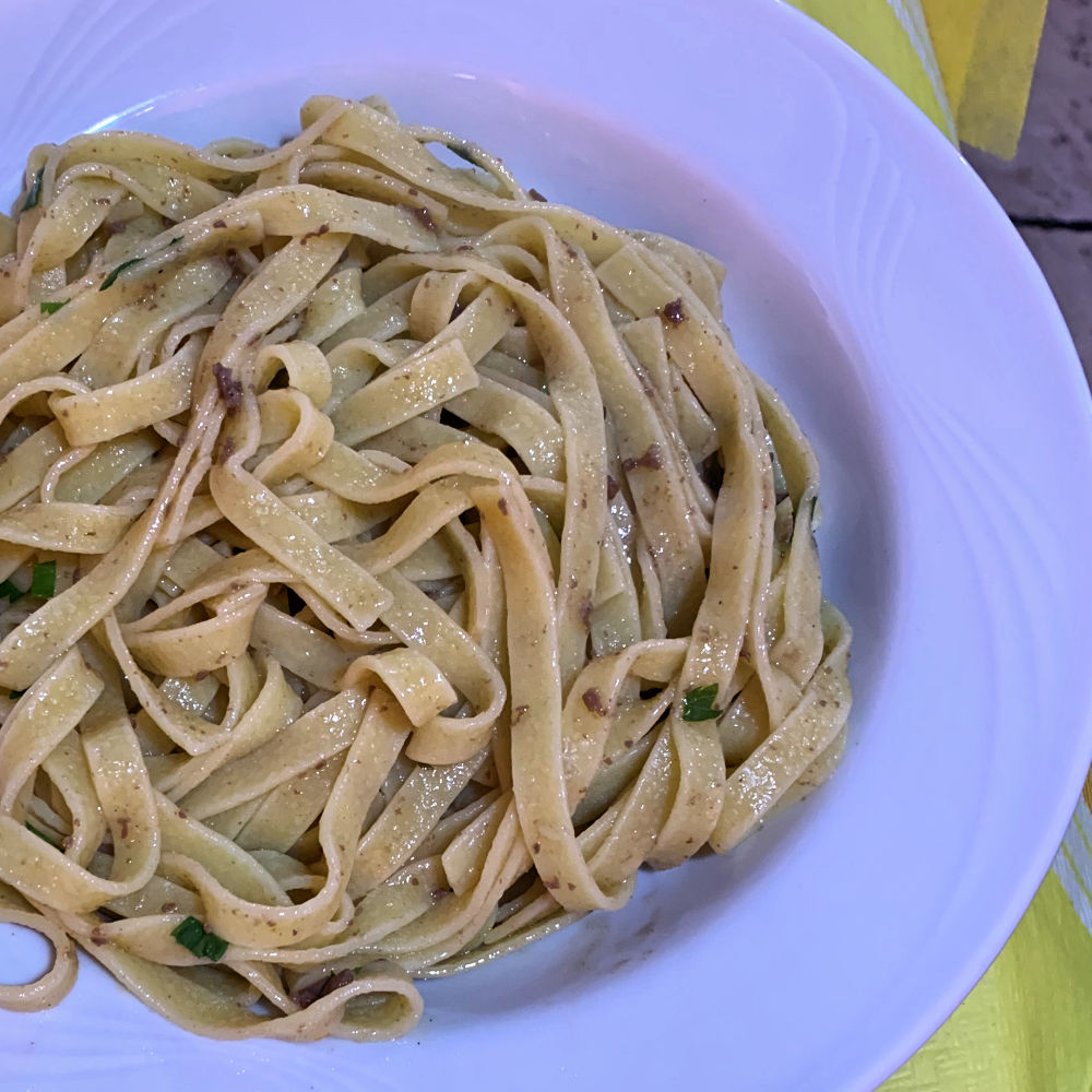 Le tagliatelle con ragù di cervo e funghi di Valter Vargiu