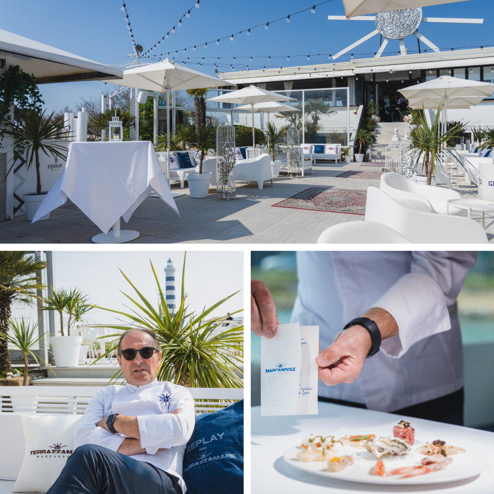 L'ambiente luminoso e accogliente di Terrazzamare a Jesolo