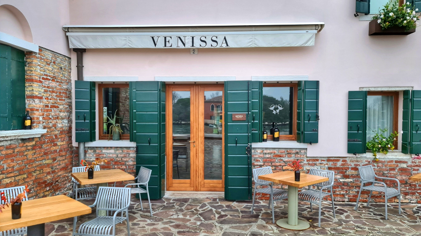 L'ingresso del ristorante Venissa a Venezia